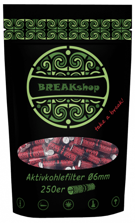 BREAKshop Aktivkohlefilter 6mm 250 Stk.